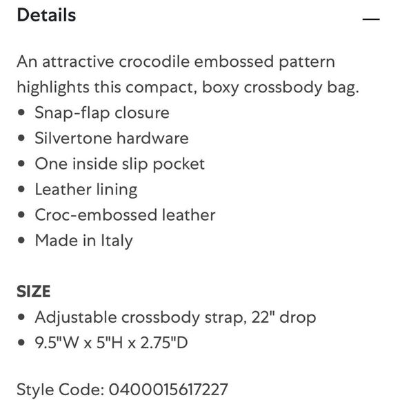 LONGCHAMP Croc-Embossed Leather Crossbody Bag - Picture 3 of 3